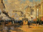 Клод Моне Вокзал Сен-Лазар, эффект солнечного света 1877г